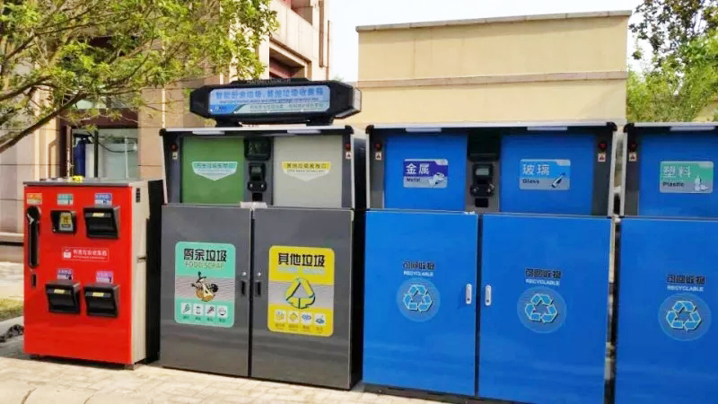 襄陽龍堤濱江園智能垃圾桶 襄陽龍堤濱江園智能垃圾桶